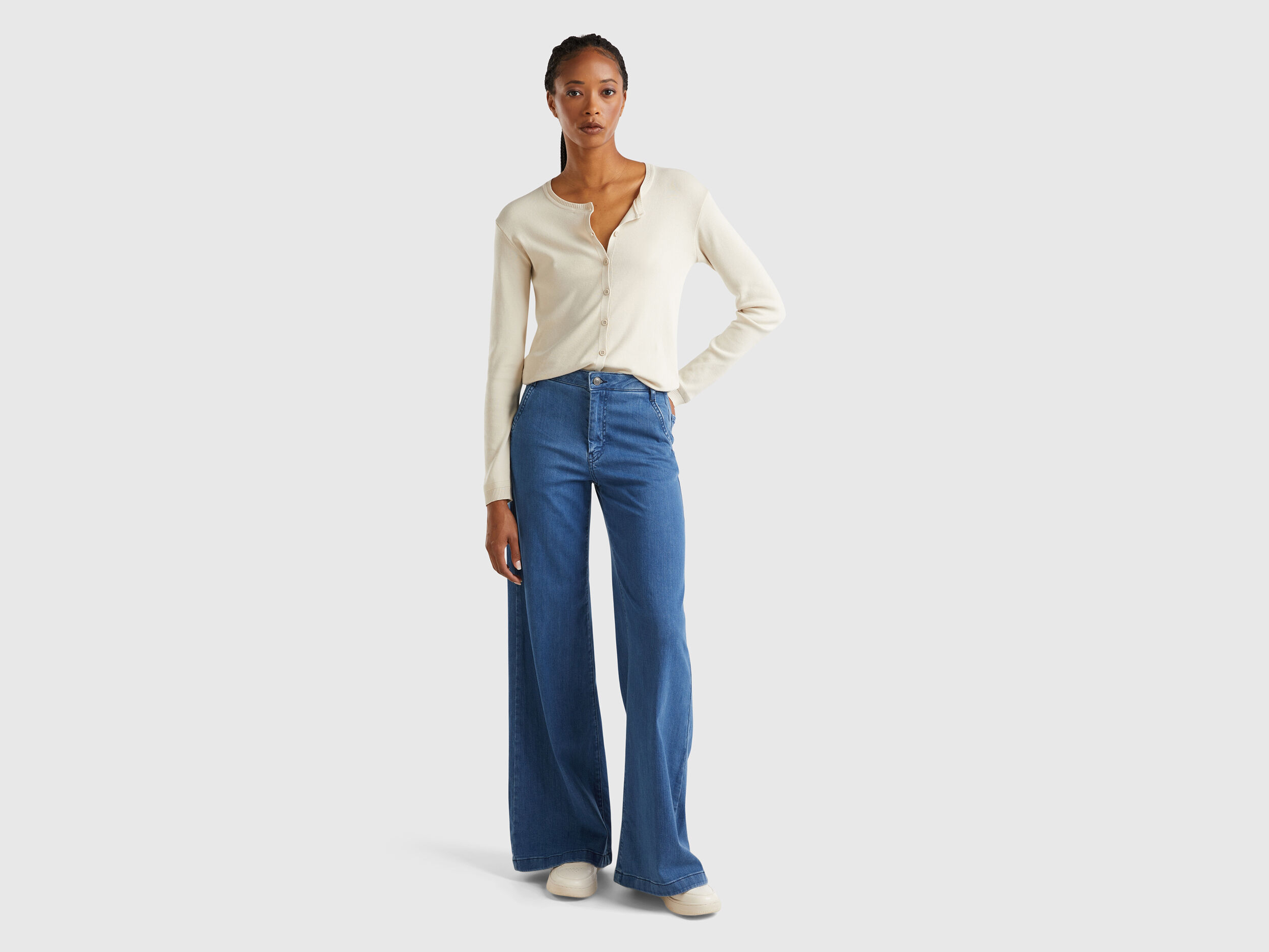 Jeans Donna Skinny Slim Mom Regular A Zampa Larghi
