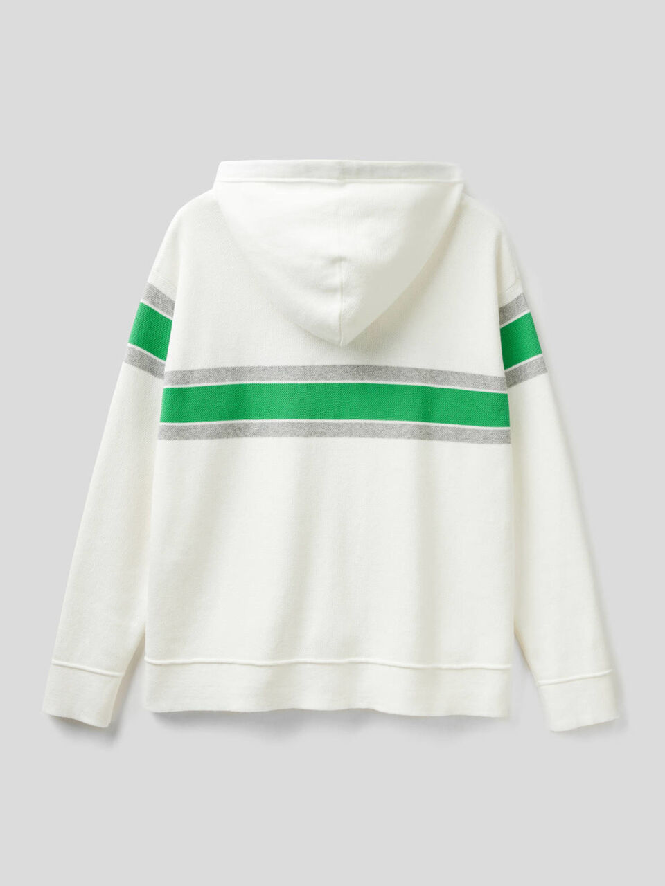 Maglia in cotone tricot con cappuccio image number 2