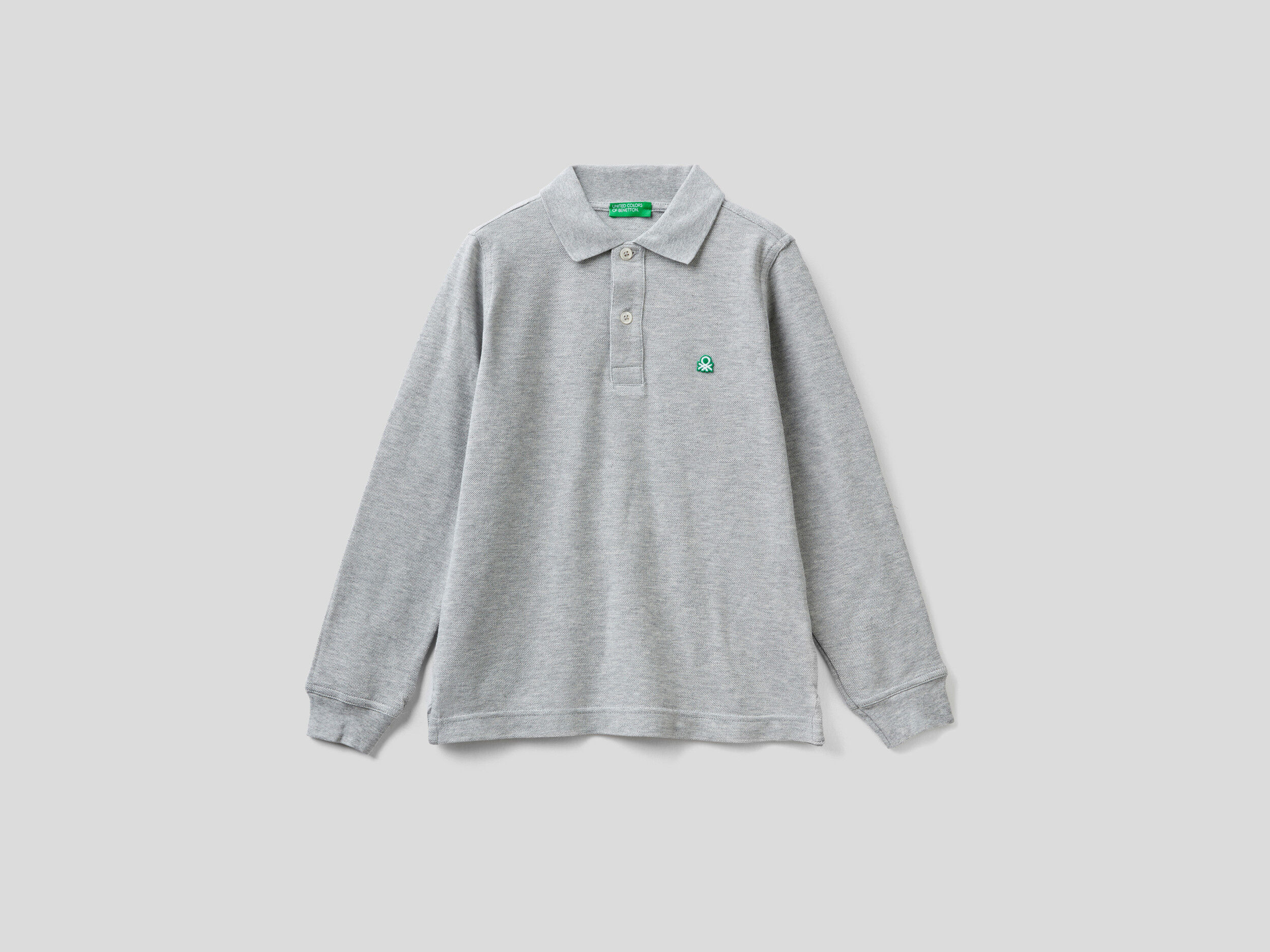 Polo Manica Lunga 100% Cotone Bio United Colors of Benetton Abbigliamento Top e t-shirt T-shirt Polo 