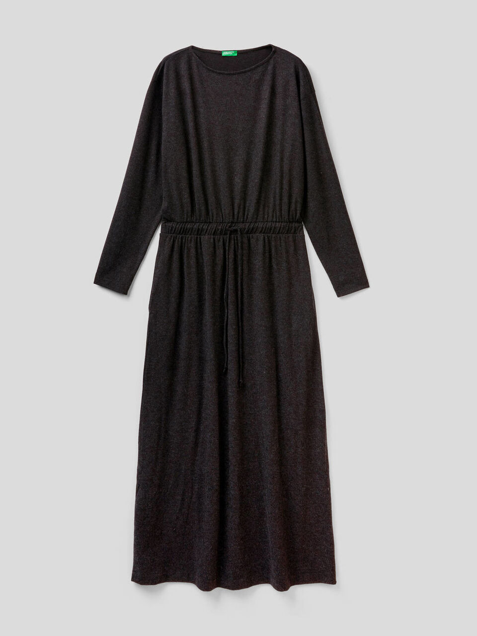 Vestito lungo fluido con coulisse image number 1