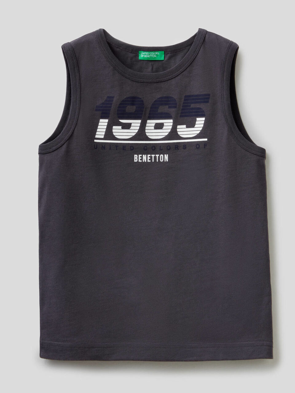 T-shirt smanicata con stampa logo image number 1