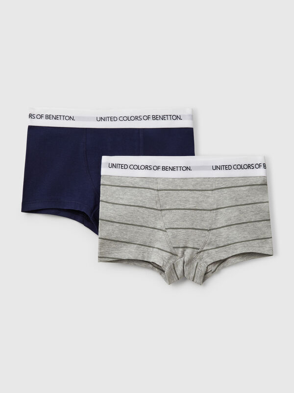 Due boxer in cotone stretch Bambino