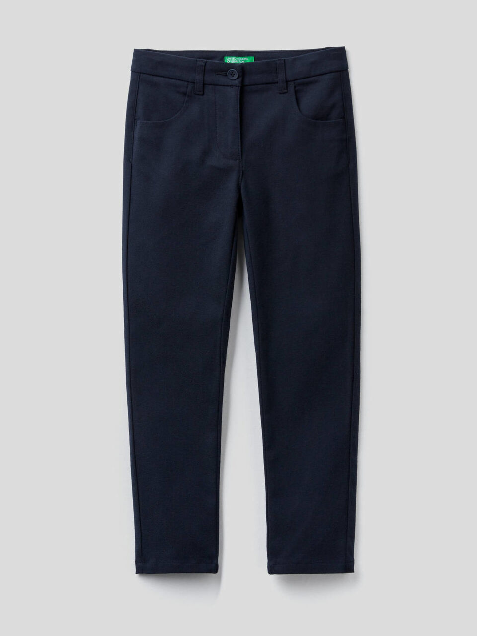 Pantaloni skinny fit in flanella stretch image number 1