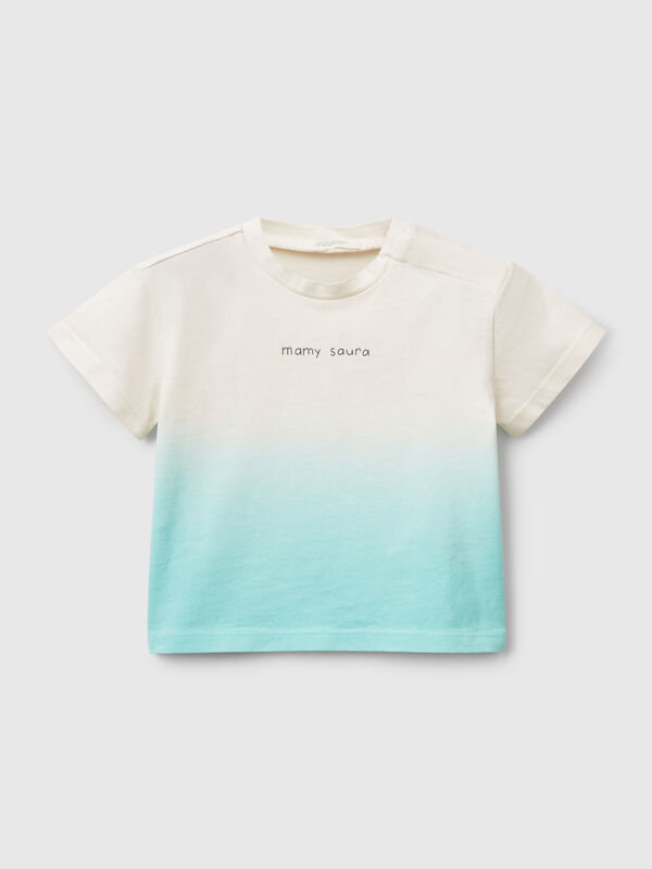 Maglietta dip-dye con stampa Baby