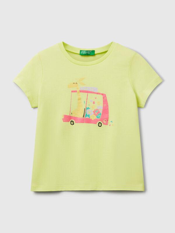 T-shirt regular fit con glitter Bambina