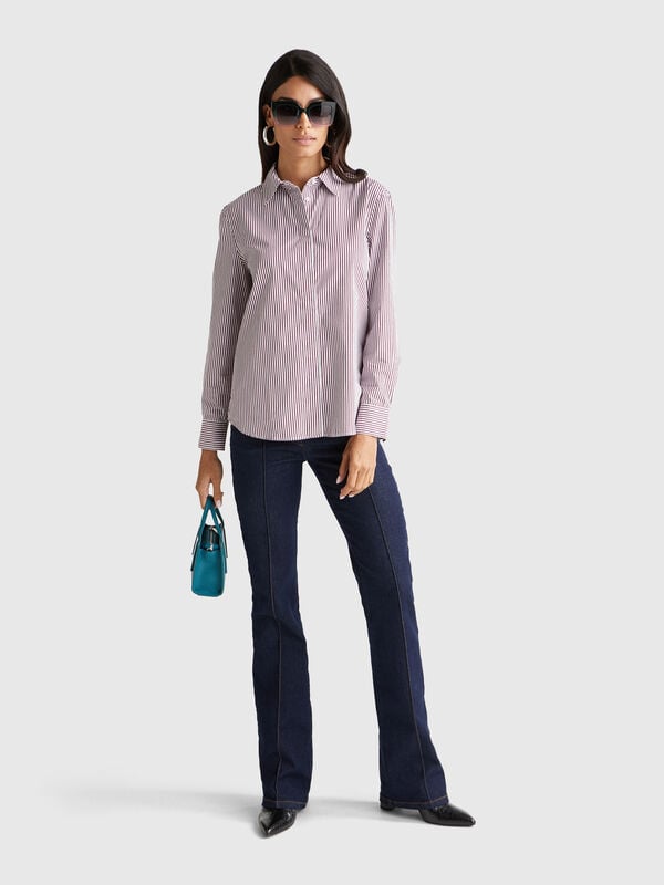 Camicia a righe verticali Donna