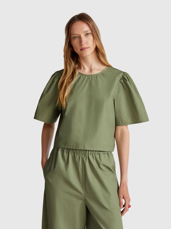 Blusa svasata con manica volant Donna