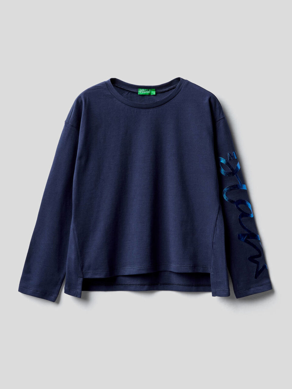 T-shirt manica lunga 100% cotone image number 1