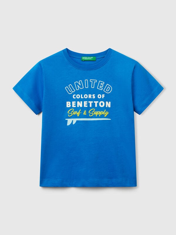 T-shirt con stampa e applicazione Bambino