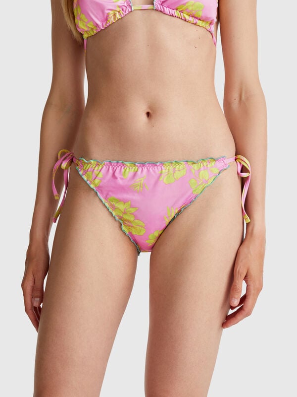 Slip mare con stampa fiori Donna