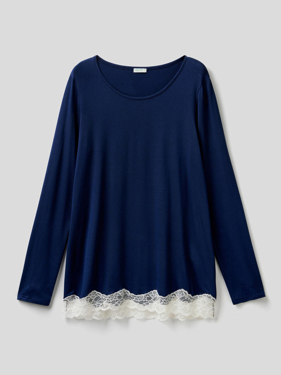 Maglia con dettaglio in pizzo image number 1