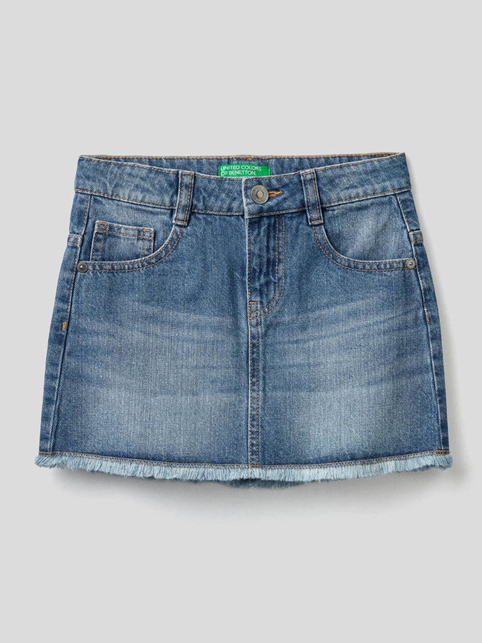 Gonna di jeans con aspetto vissuto image number 1
