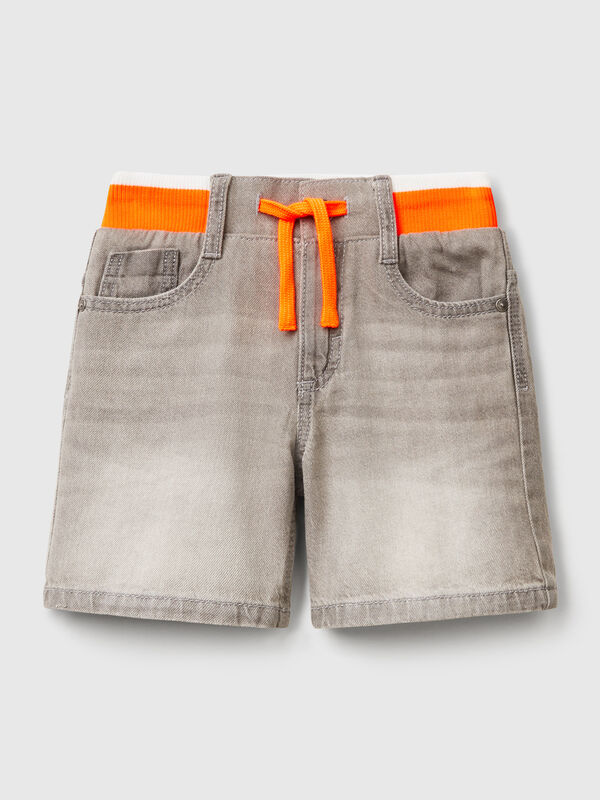 Pantaloni corti di jeans straight Bambino