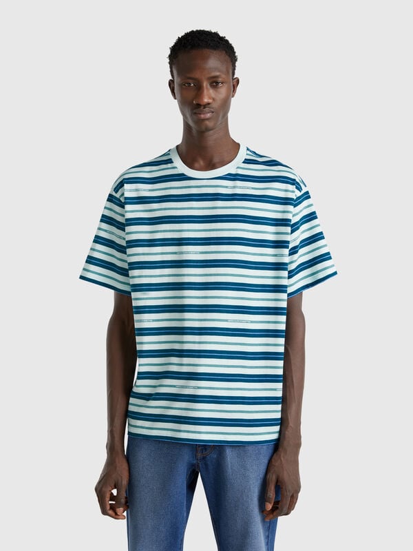 T-shirt a righe over fit Uomo