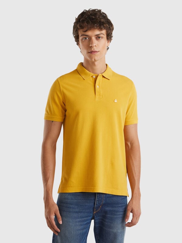 Polo giallo ocra regular fit Uomo