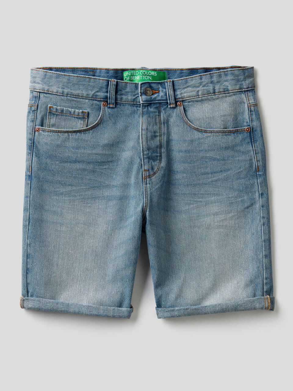 Bermuda in denim 100% cotone image number 1