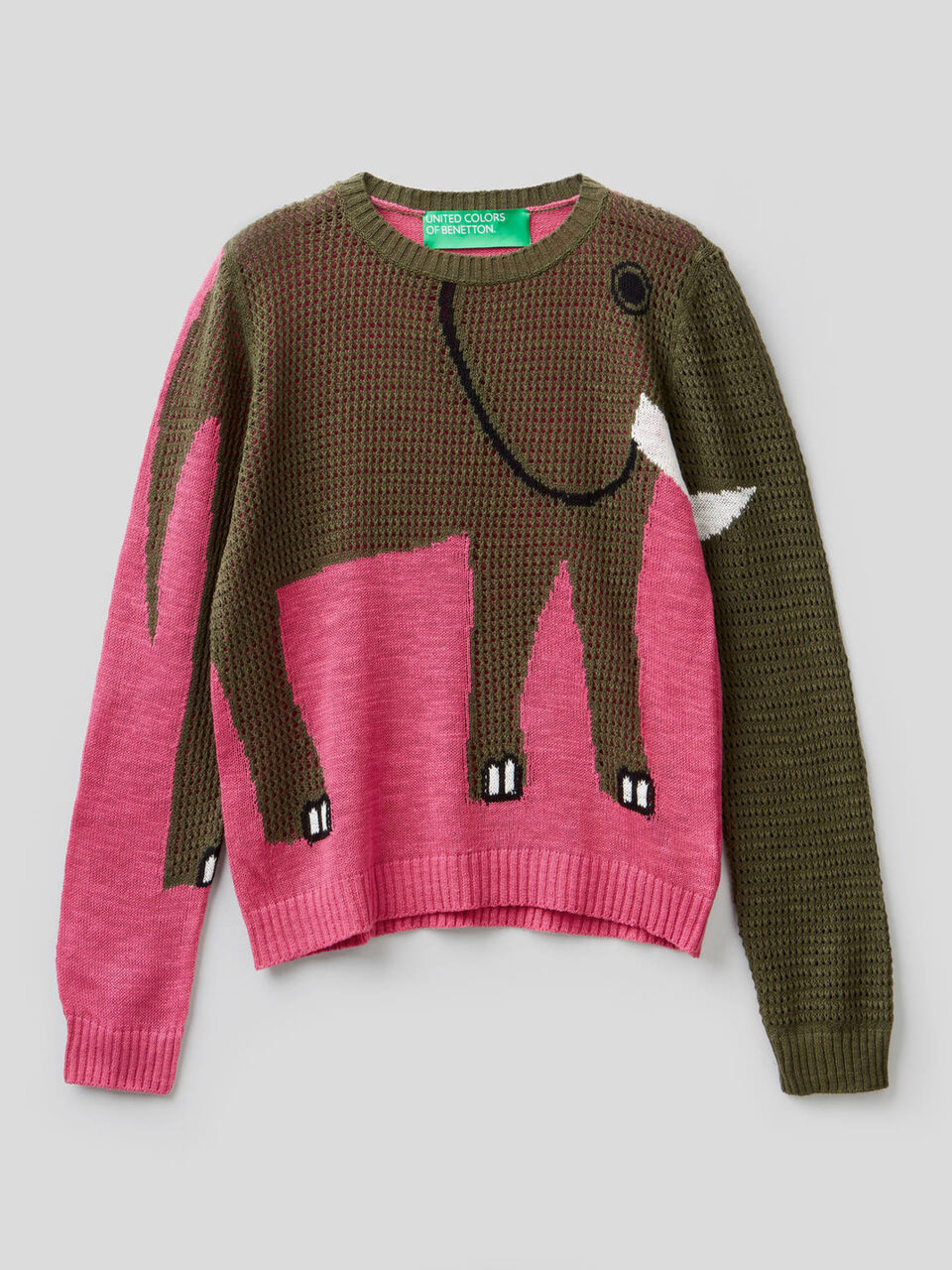 Maglia con intarsio traforato image number 1