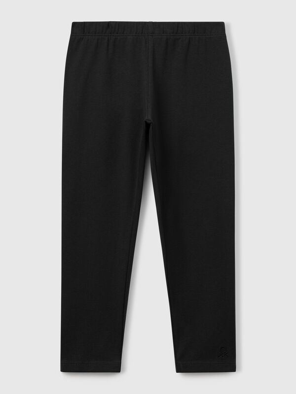 Leggings in cotone stretch Bambina