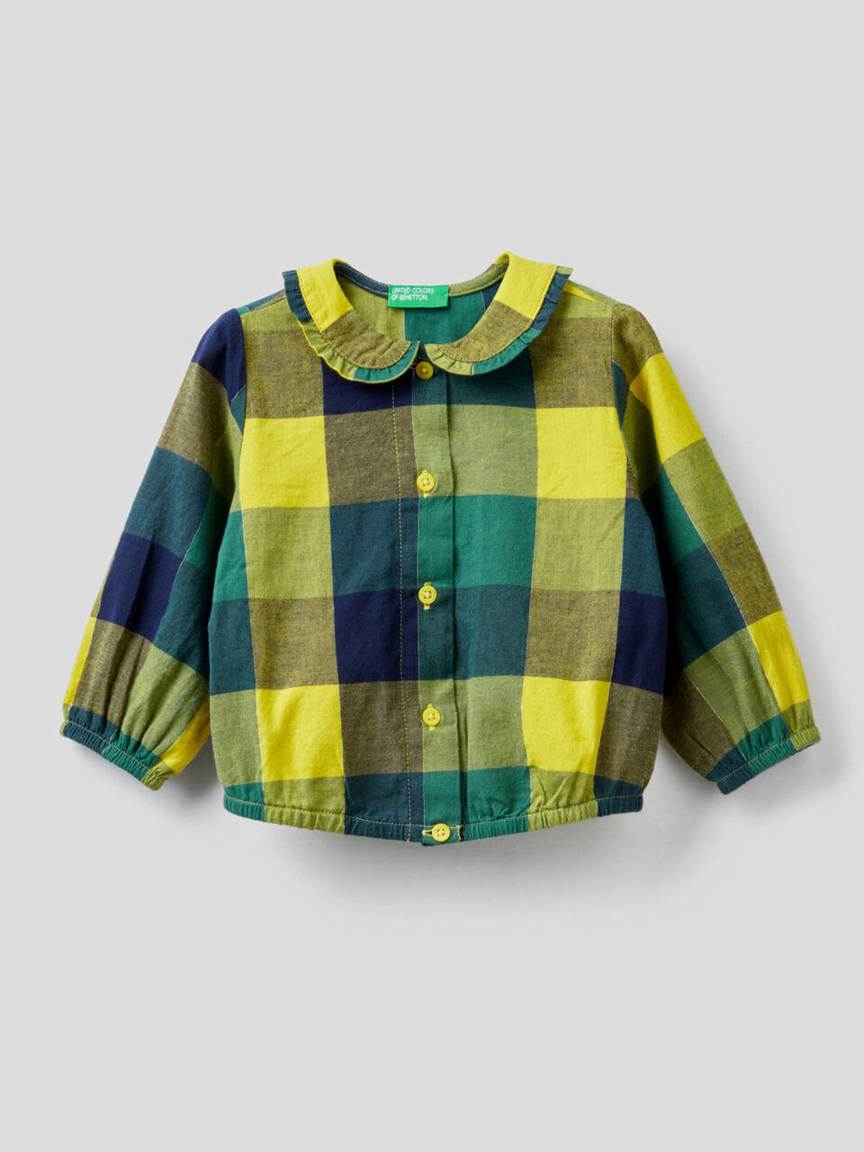 Camicia a quadri in tela di cotone image number 1