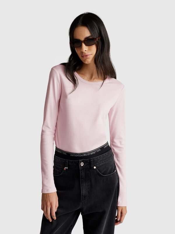 T-shirt manica lunga 100% cotone Donna