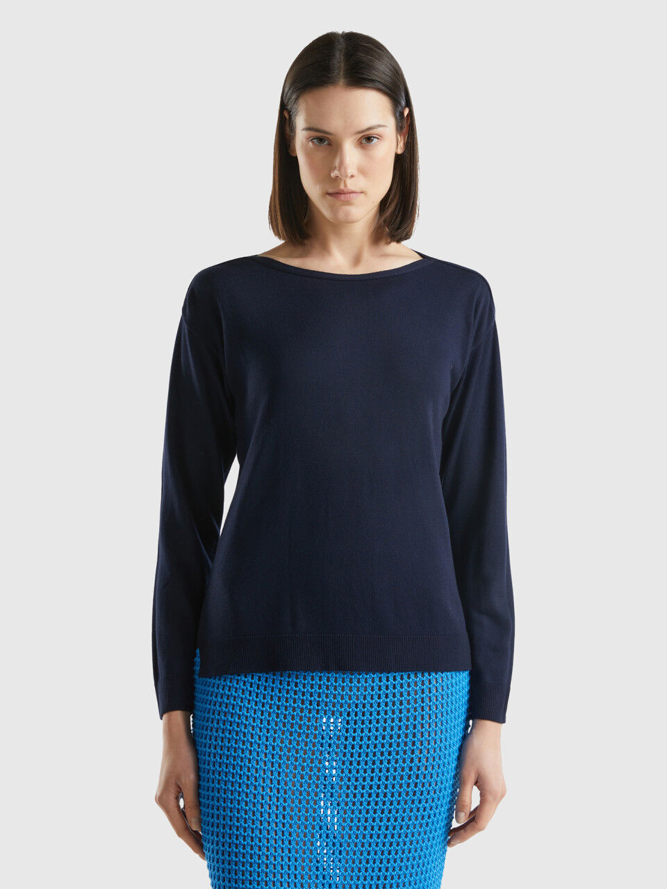 Benetton maglie cotone manica lunga on sale