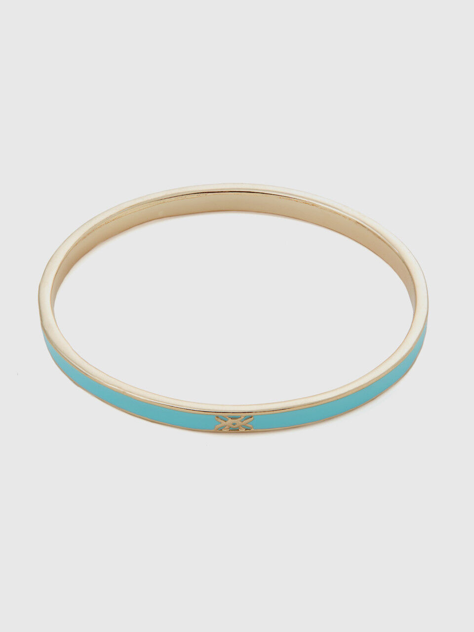 Bracciale bangle sottile celeste