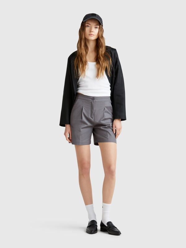 Bermuda in cotone elasticizzato Donna
