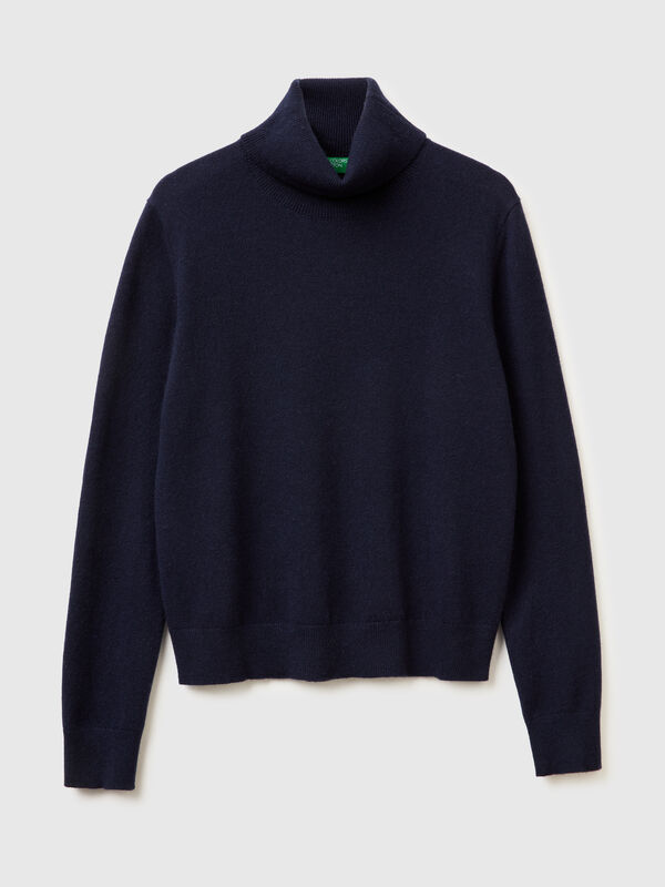 Dolcevita blu scuro in puro cashmere Dolcevita blu scuro in puro cashmere Donna