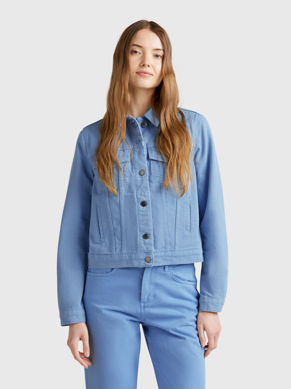 Giubbino rider di jeans Donna