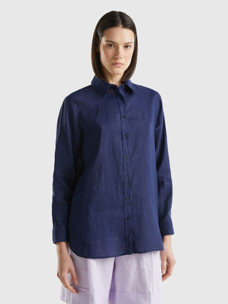 Benetton pantaloni lino store