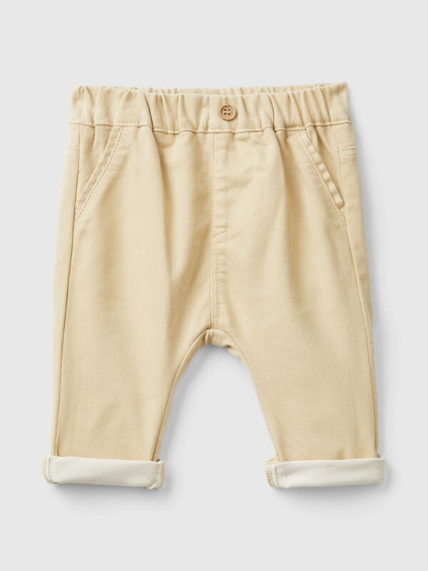 Pantaloni in misto cotone stretch Baby