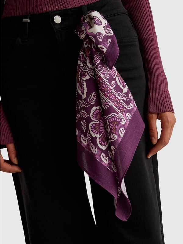 Foulard con stampa bandana Donna