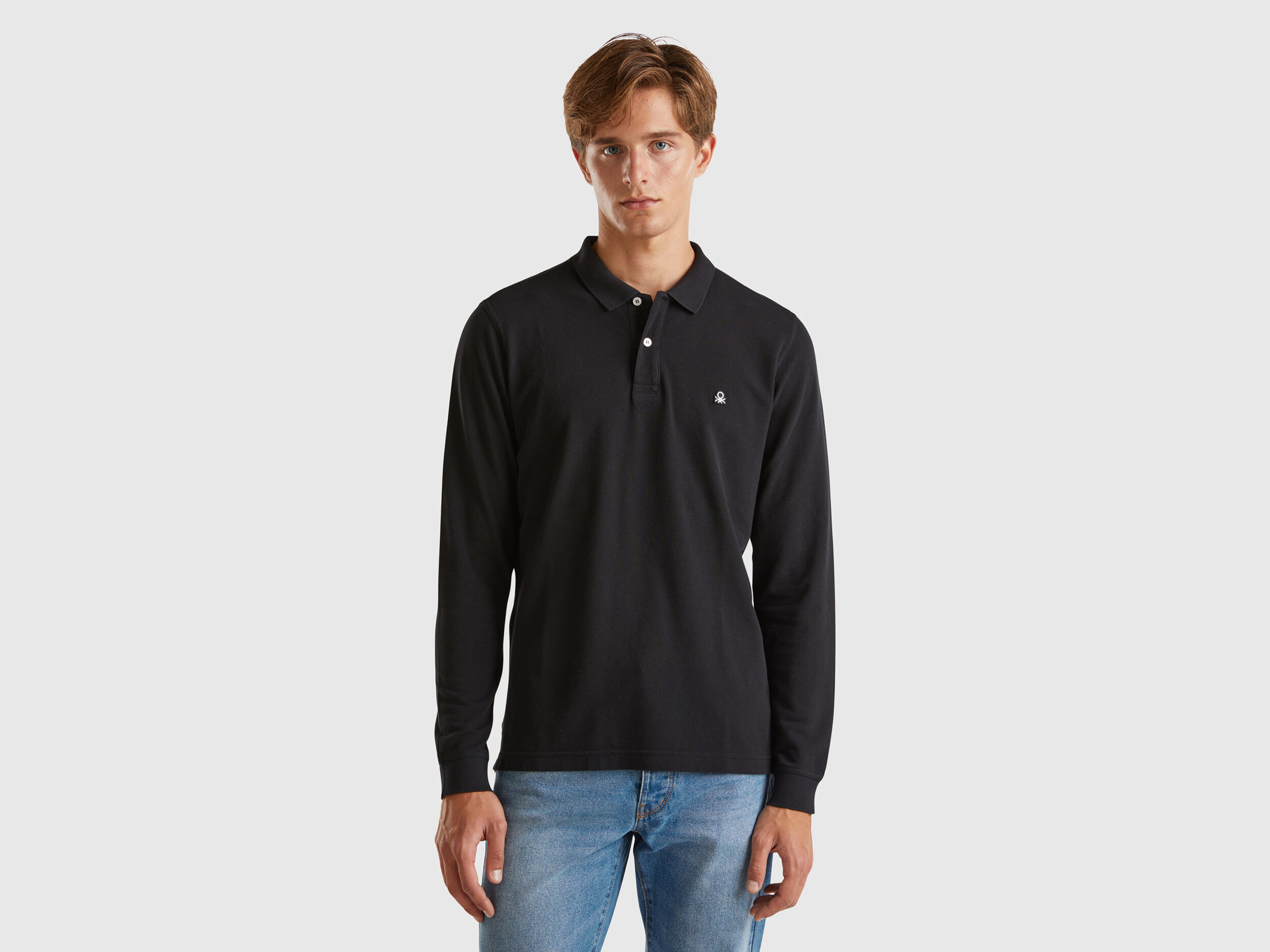 Benetton polo manica lunga cheap