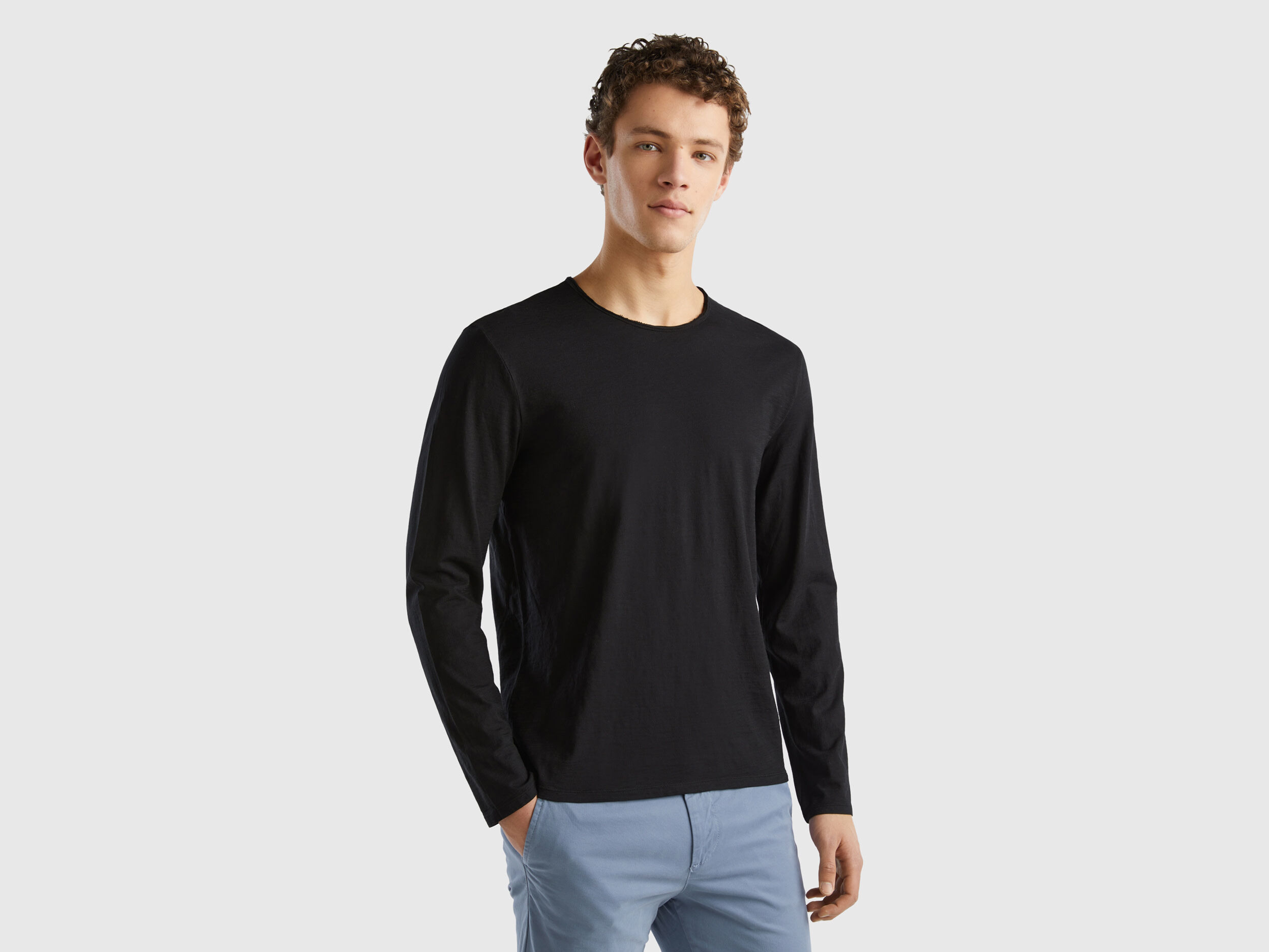 T shirt manica 2025 lunga cotone uomo