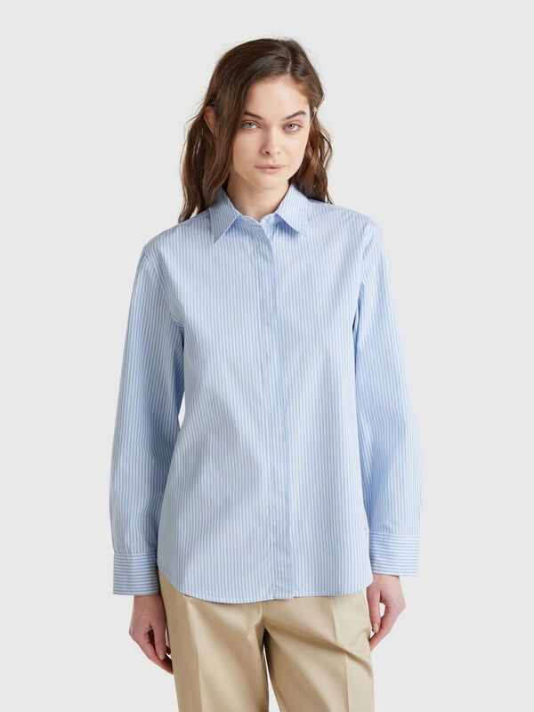 Camicia a righe verticali Donna