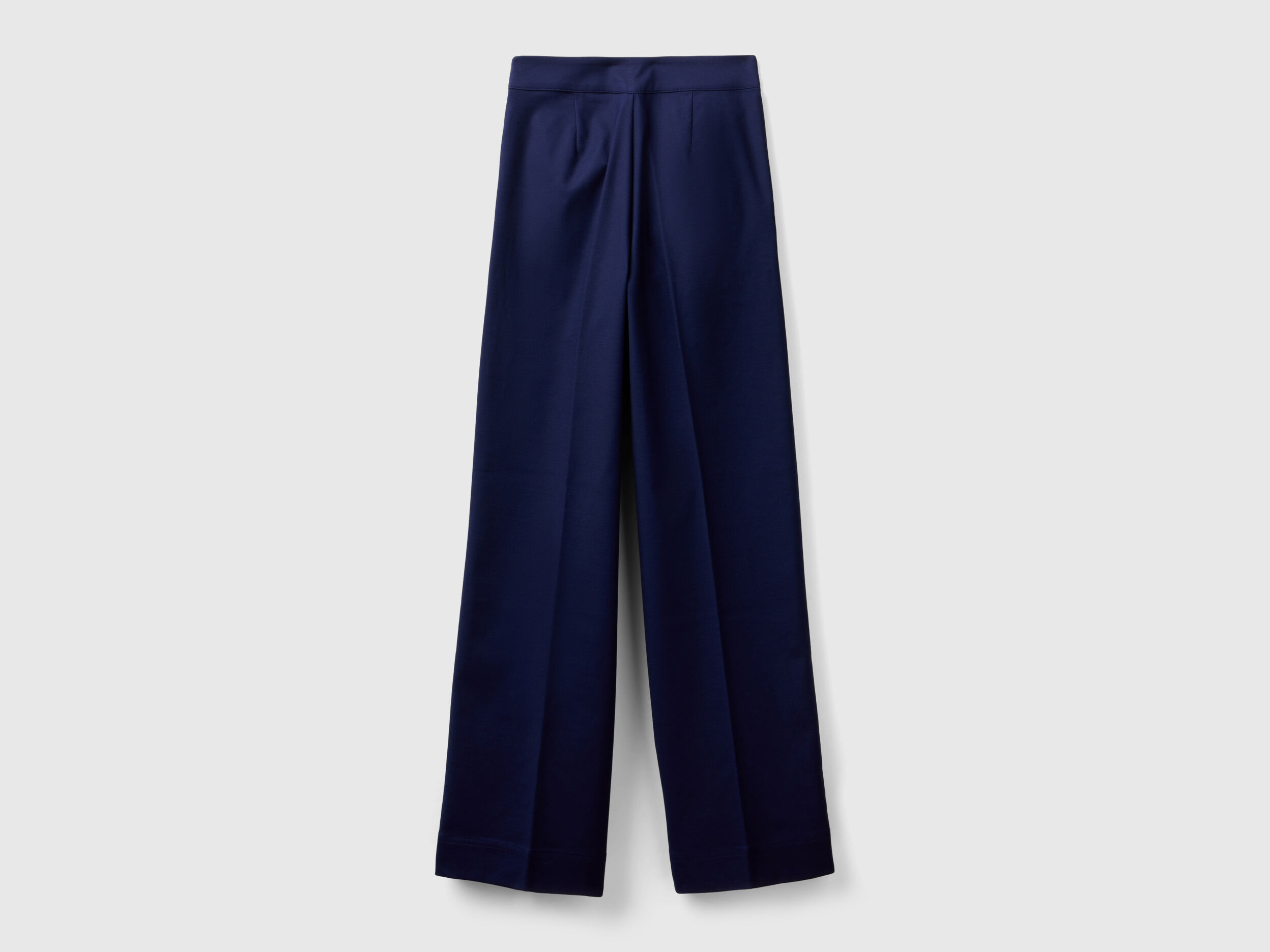 Pantaloni palazzo a vita alta Blu Scuro Benetton