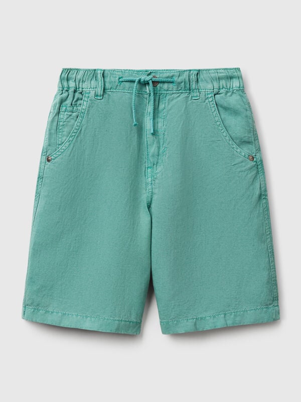 Bermuda in misto lino Bambino