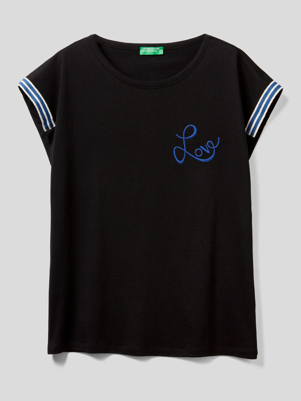 T-shirt con ricamo "Love" image number 1
