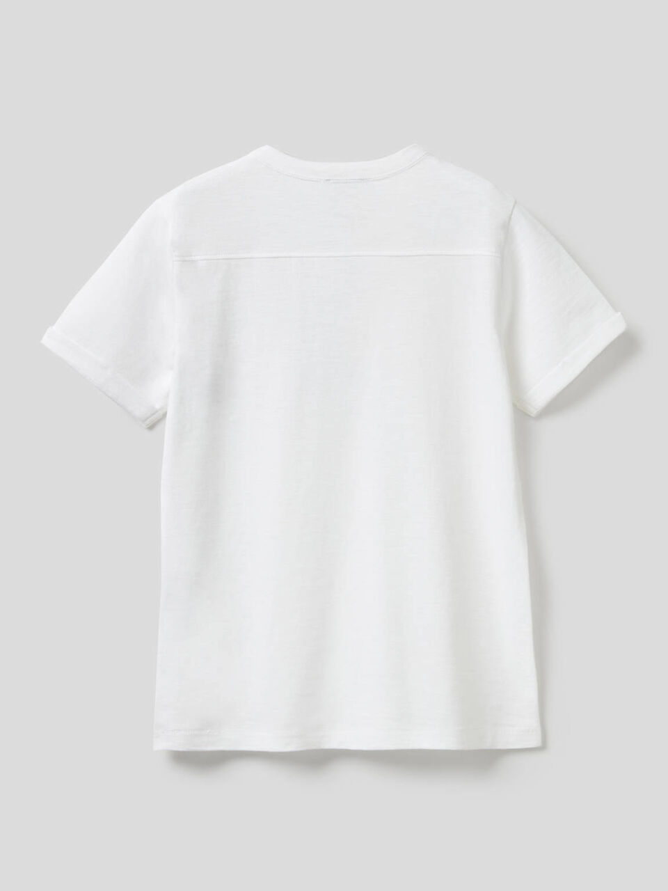 T-shirt serafino in puro cotone image number 2