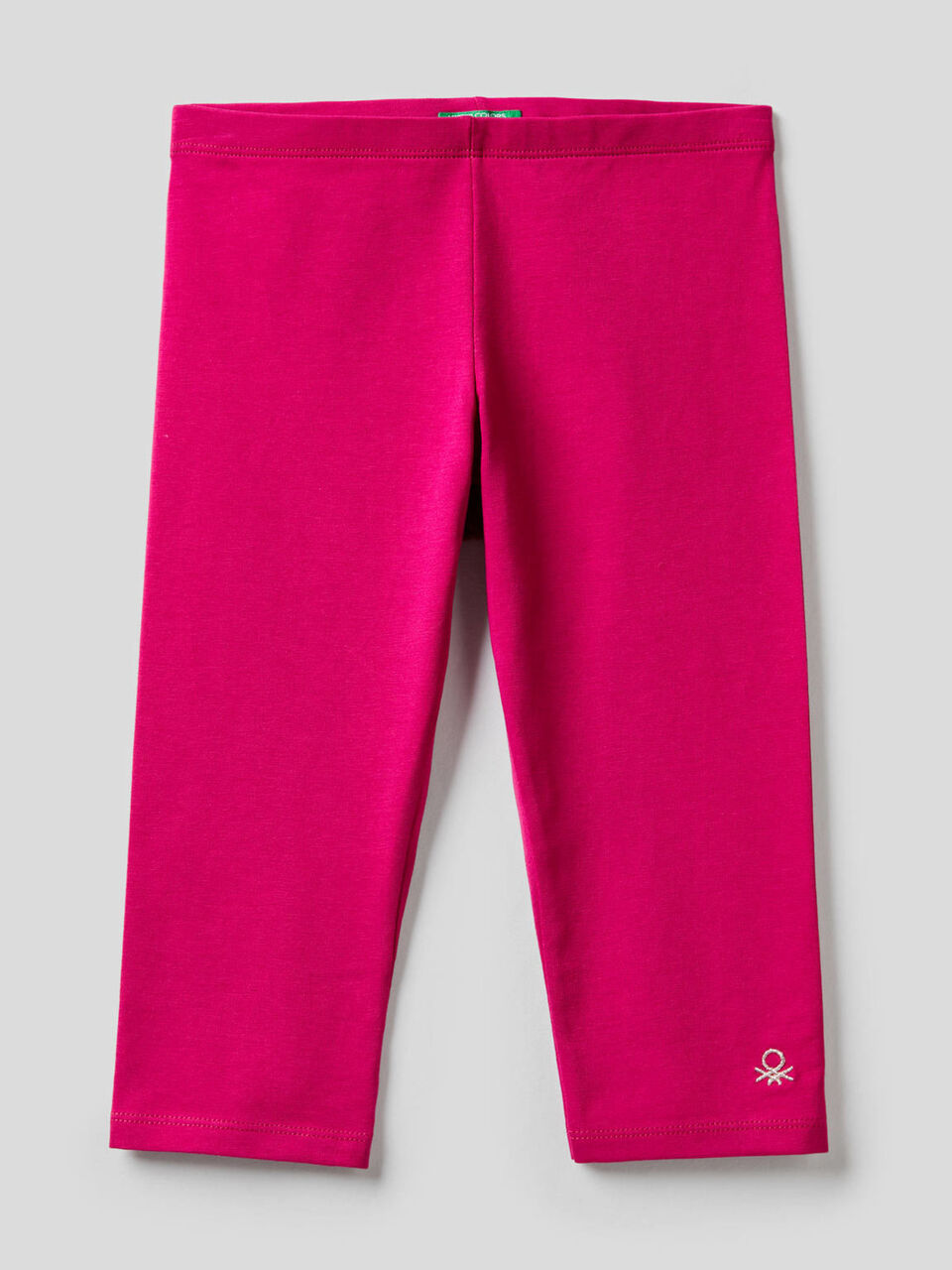 Leggings a 3/4 in cotone stretch image number 1