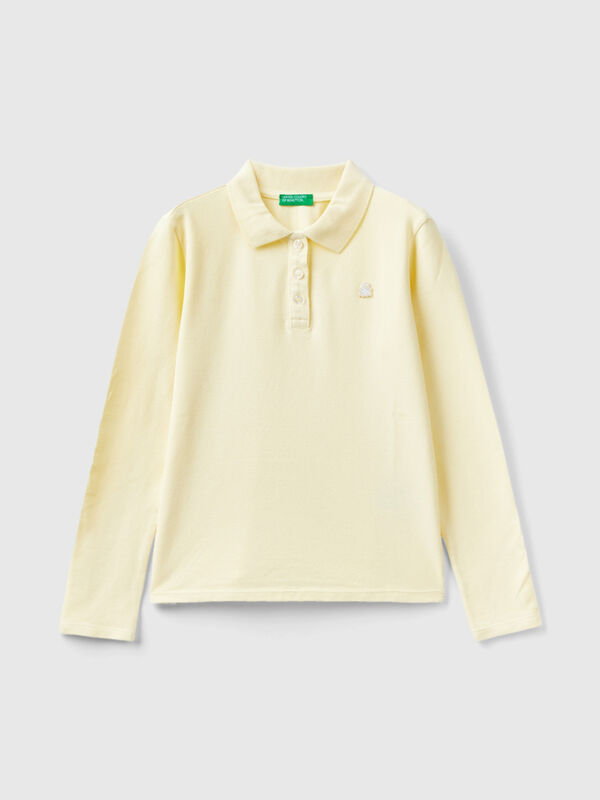 Polo manica lunga in cotone bio