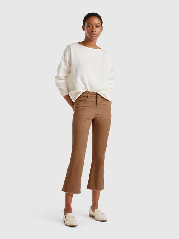 Pantaloni cropped cinque tasche Donna