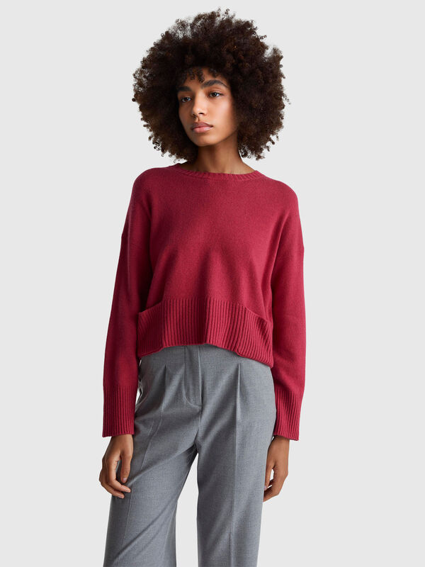 Maglione in misto lana e viscosa Donna