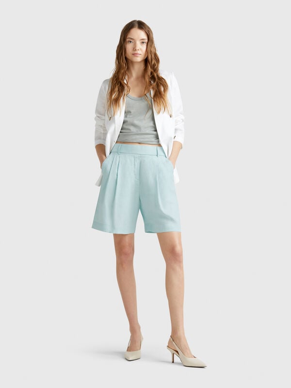 Bermuda 100% lino Donna