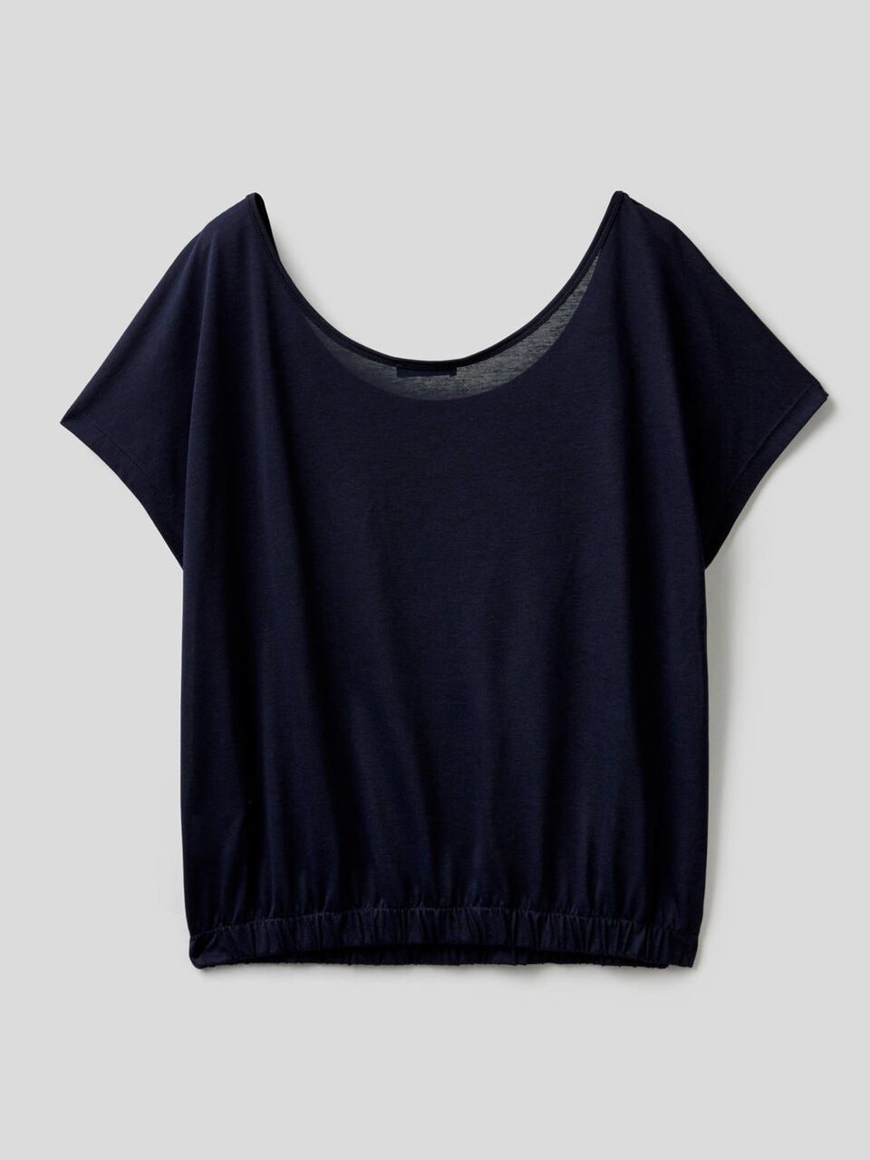 Blusa fluida con scollo rotondo image number 2
