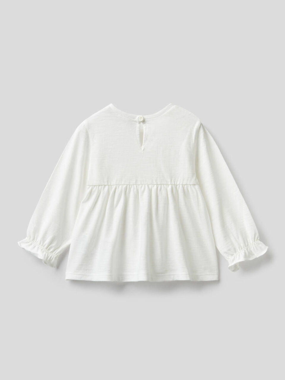 Blusa in 100% cotone biologico con balza image number 2