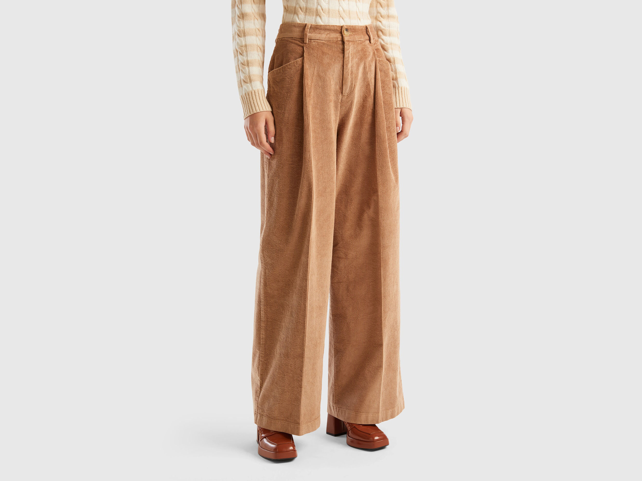 Benetton pantaloni cheap velluto donna