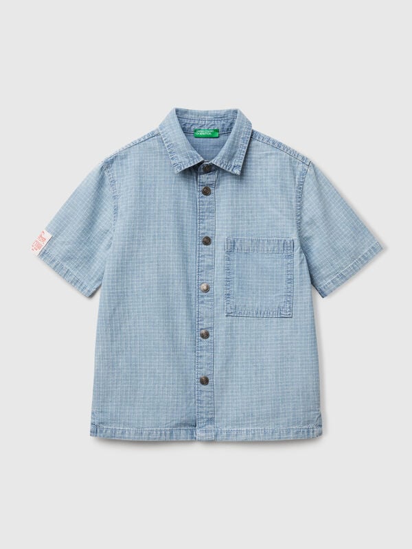 Camicia a quadri in puro cotone Bambino