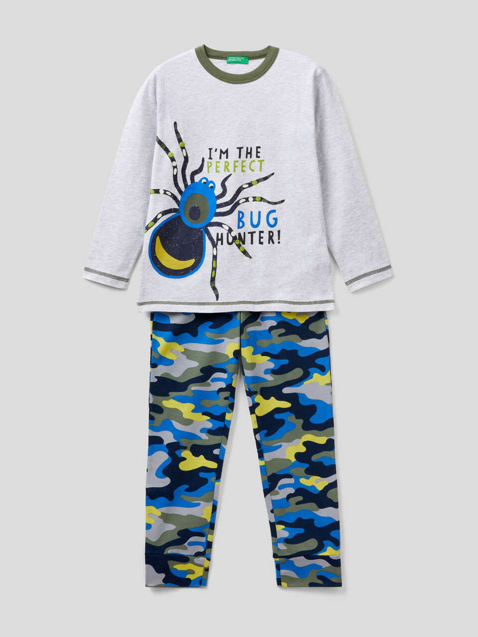 Pigiama con pantaloni fantasia 100% cotone image number 1