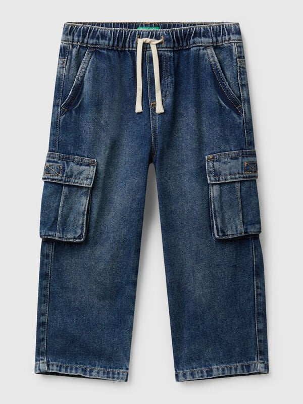 Jeans cargo con coulisse Bambino